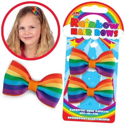 Rainbow Hair Bows (£2.99)